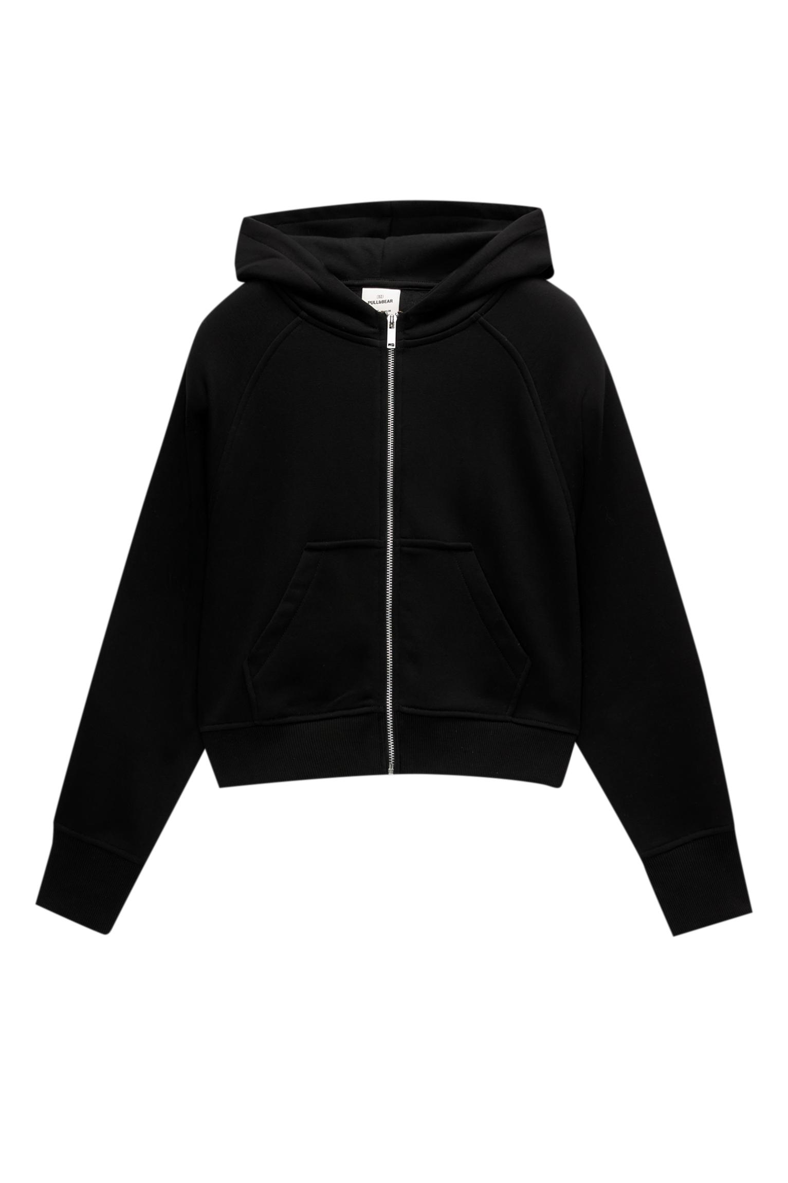 سویشرت با کلاه و زیپدار برند PullAndBear