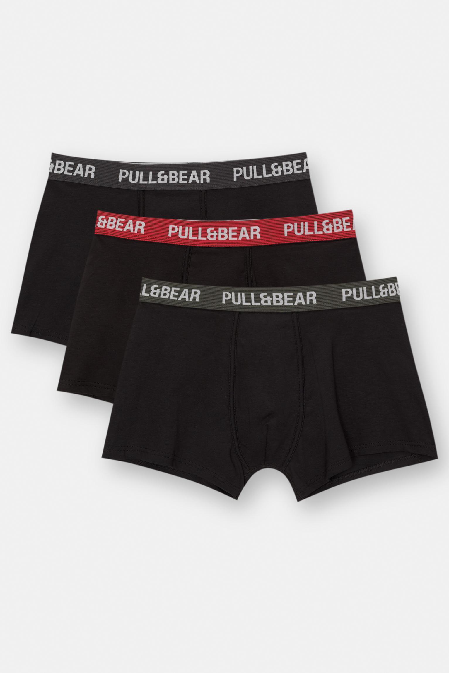 ست شورت سه‌تایی با کمربند کنتراست برند PullAndBear