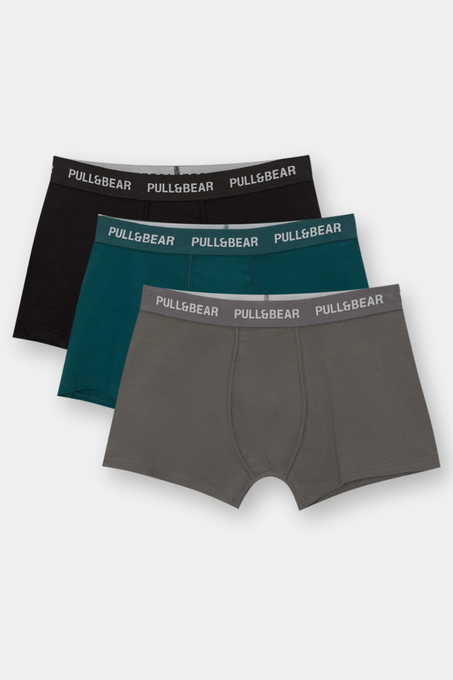 ست شورت سه‌تایی با کمربند کنتراست برند PullAndBear