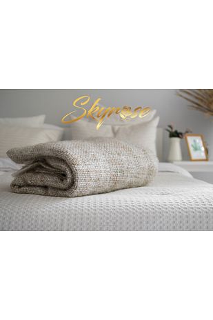 پیکه تک‌نفره سفید با حوضچه پنبه‌ای، 160x230 سانتی‌متر، پیکه اقتصادی هتل، پوشش سفید برند skyrose 5302436