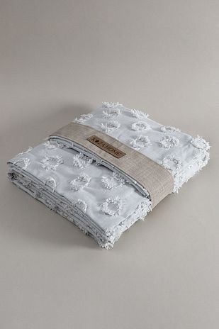 پتو دو نفره با حاشیه دار و رنگ خاکستری Sitra به ابعاد 230x250 و شامل 2 بالش به ابعاد 50x70 مدل 5033 برند koza home 4932485