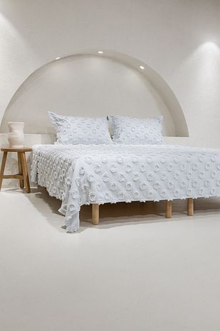 پتو دو نفره با حاشیه دار و رنگ خاکستری Sitra به ابعاد 230x250 و شامل 2 بالش به ابعاد 50x70 مدل 5033 برند koza home 4932474