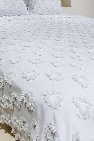 پتو دو نفره با حاشیه دار و رنگ خاکستری Sitra به ابعاد 230x250 و شامل 2 بالش به ابعاد 50x70 مدل 5033 برند koza home 4932482