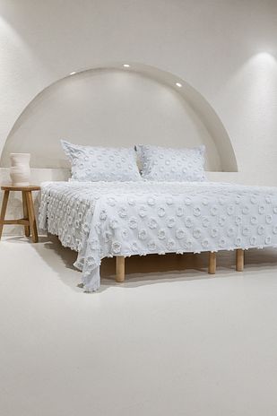 پتو دو نفره با حاشیه دار و رنگ خاکستری Sitra به ابعاد 230x250 و شامل 2 بالش به ابعاد 50x70 مدل 5033 برند koza home 5295190