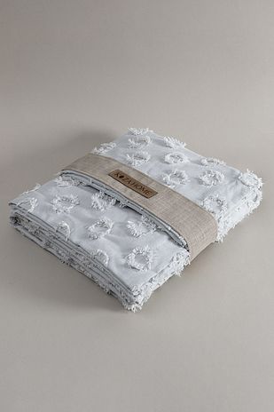 پتو دو نفره با حاشیه دار و رنگ خاکستری Sitra به ابعاد 230x250 و شامل 2 بالش به ابعاد 50x70 مدل 5033 برند koza home 5295196