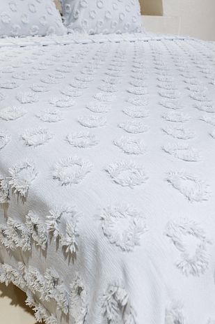 پتو دو نفره با حاشیه دار و رنگ خاکستری Sitra به ابعاد 230x250 و شامل 2 بالش به ابعاد 50x70 مدل 5033 برند koza home 5295193