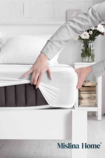 آلویز محافظ تشک ضد آب با کیفیت بالا برای تخت یک نفره و دو نفره، بی‌صدا و دارای لبه‌های کامل برند mislina home 276757029