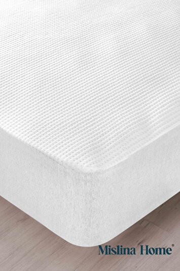 آلویز محافظ تشک ضد آب با کیفیت بالا برای تخت یک نفره و دو نفره، بی‌صدا و دارای لبه‌های کامل برند mislina home 276757031