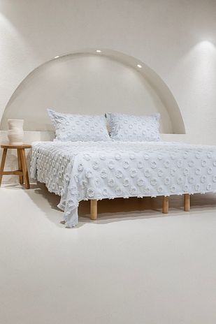 پتو دو نفره با حاشیه دار و رنگ خاکستری Sitra به ابعاد 230x250 و شامل 2 بالش به ابعاد 50x70 مدل 5033 برند koza home 6991600