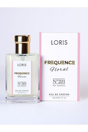 عطر زنانه K-201 فرکانس ادو پرفیوم 50 میلی‌لیتر با رایحه گل و میوه برند loris 7199248