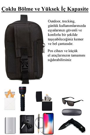 کیف کمری تاکتیکی مردانه با محفظه‌های مخصوص تلفن - کیف سینه‌ای برای سفر و استفاده روزمره برند avca 347072450