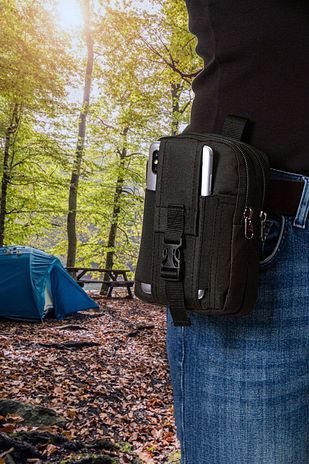 کیف کمری تاکتیکی مردانه با محفظه‌های مخصوص تلفن - کیف سینه‌ای برای سفر و استفاده روزمره