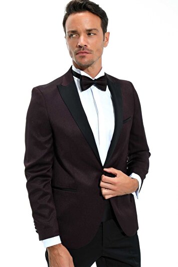 کت شلوار مردانه مدل مودنا با طرح جکارد در رنگ bordo تیره (قرمز تیره) و فیت اسلیم برند morven 9503803