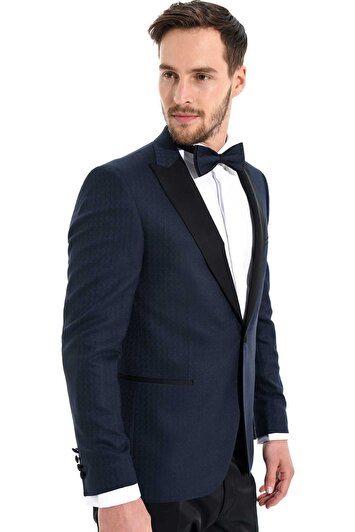 کت شلوار مردانه پارلمان تویل اسلیم فیت طرح دار سمکین برند morven 9503797