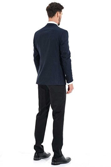 کت شلوار مردانه پارلمان تویل اسلیم فیت طرح دار سمکین برند morven 9503800