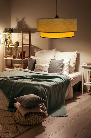آویز چراغ با طرح چوبی و حصیری برند vivido home 185418343