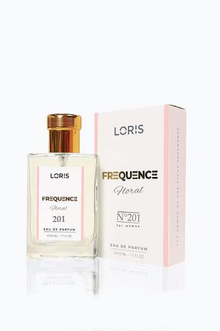 عطر زنانه K-201 فرکانس ادو پرفیوم 50 میلی‌لیتر با رایحه گل و میوه برند loris 10611415