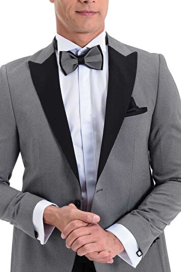 کت و شلوار دامادی مردانه مدل اسلیم فیت رنگ خاکستری متوسط برند Broadway برند morven 201734187