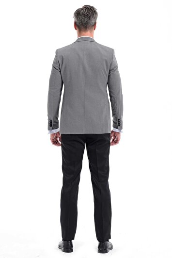 کت و شلوار دامادی مردانه مدل اسلیم فیت رنگ خاکستری متوسط برند Broadway برند morven 201734188