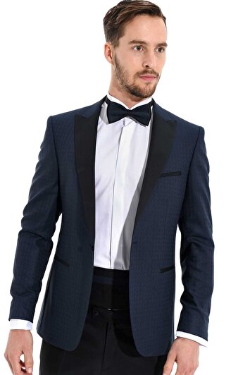 کت شلوار مردانه پارلمان تویل اسلیم فیت طرح دار سمکین برند morven 10840154