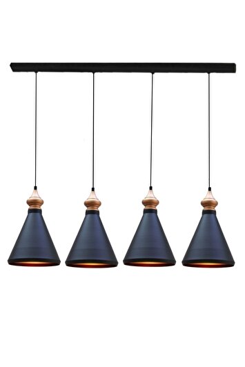 آویز سقفی چهارگانه مشکی باریک برند bamyum 1534736429