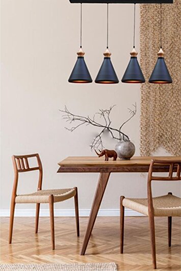 آویز سقفی چهارگانه مشکی باریک برند bamyum 1534736430