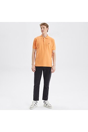 تی‌شرت مردانه یقه‌دار کوتاه آبی کلاسیک فیت برند nautica 1579699035