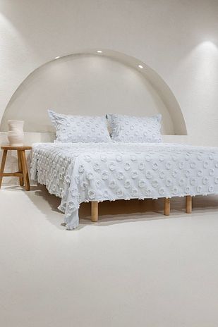 پتو دو نفره با حاشیه دار و رنگ خاکستری Sitra به ابعاد 230x250 و شامل 2 بالش به ابعاد 50x70 مدل 5033 برند koza home 160276115