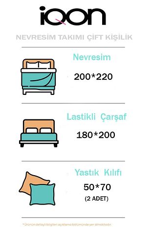ست روتختی دو نفره با ملحفه کشدار و طرح پاپیون برند İqon 947829940