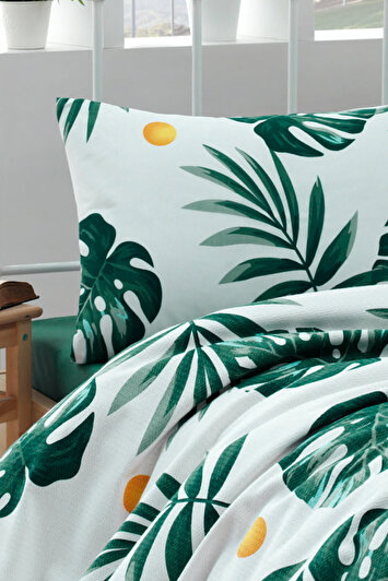 ست پیکه تک‌نفره طرح‌دار مونسرا سبز برند eponj home 1616869479