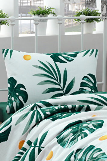 ست پیکه تک‌نفره طرح‌دار مونسرا سبز برند eponj home 1616869481