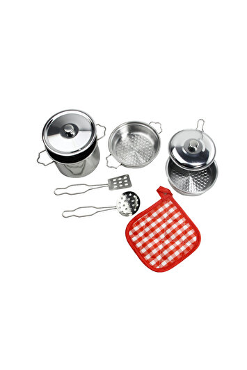 ست آشپزخانه اسباب بازی شامل قابلمه و تابه فلزی برند İnternet oyuncak 2253154653