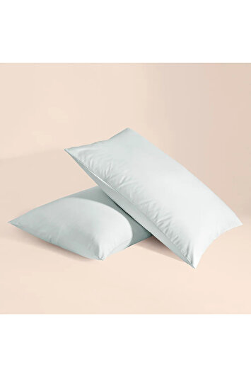 کاور بالش ۲ عددی پرکال ۱۰۰% پنبه آبی - سری پیور