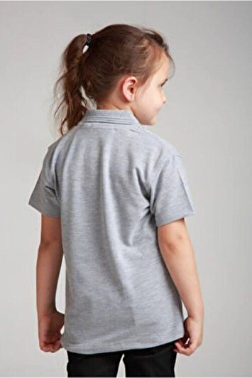 تی‌شرت بچگانه رنگ خاکستری با یقه پولو کوتاه و ۲ دکمه برند سلکرومز برند selkar global 2038211321
