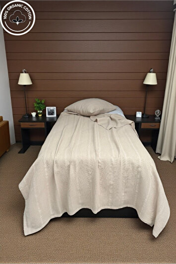 تک‌نفره پیکه ۱۰۰٪ پنبه با حاشیه (پیکه-۱۶۰x۲۳۰، کاور بالش-۵۰*۷۰) نرم و تنفس‌پذیر برند vessİnohome 1722899688