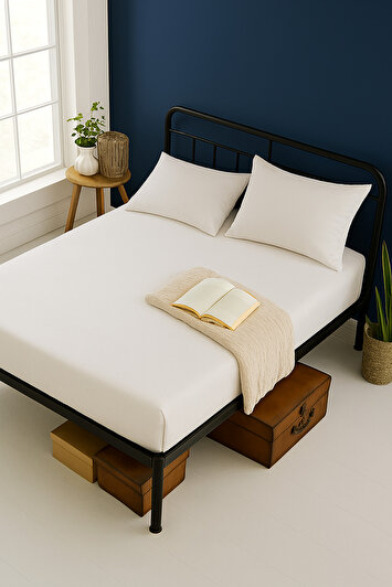 ست ملحفه سفید | یک نفره، دو نفره، بزرگ - پنبه‌ای، قابل اتو، ضد تعریق برند navessa home collection 2283574280