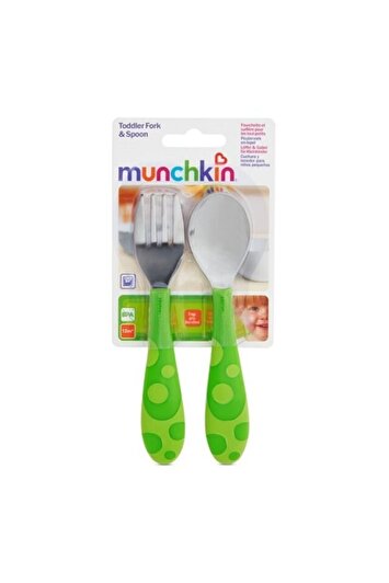 ست چنگال و قاشق دو عددی ارگونومیک و آموزشی | سبز | ۱۲ ماه+ | فاقد BPA برند munchkin 2224096800