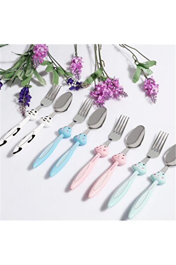 ست قاشق و چنگال بچه ۱۸ سانتی‌متری