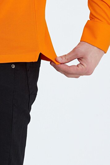 تی‌شرت مردانه یقه‌پولویی راحتی با آستین بلند، رنگ مشکی برند enque 617039579