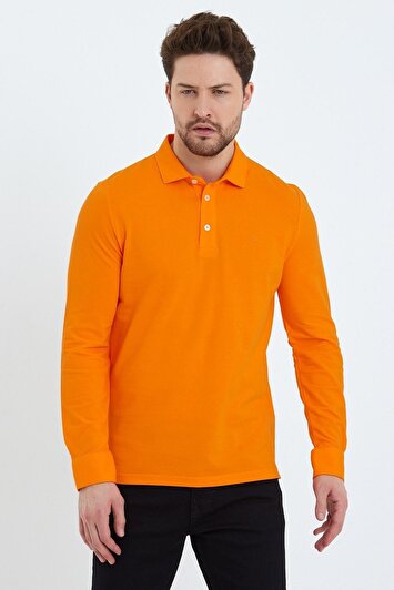 تی‌شرت مردانه یقه‌پولویی راحتی با آستین بلند، رنگ مشکی برند enque 617039581