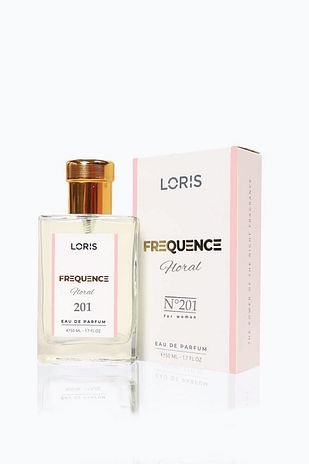 عطر زنانه K-201 فرکانس ادو پرفیوم 50 میلی‌لیتر با رایحه گل و میوه برند loris 4947442