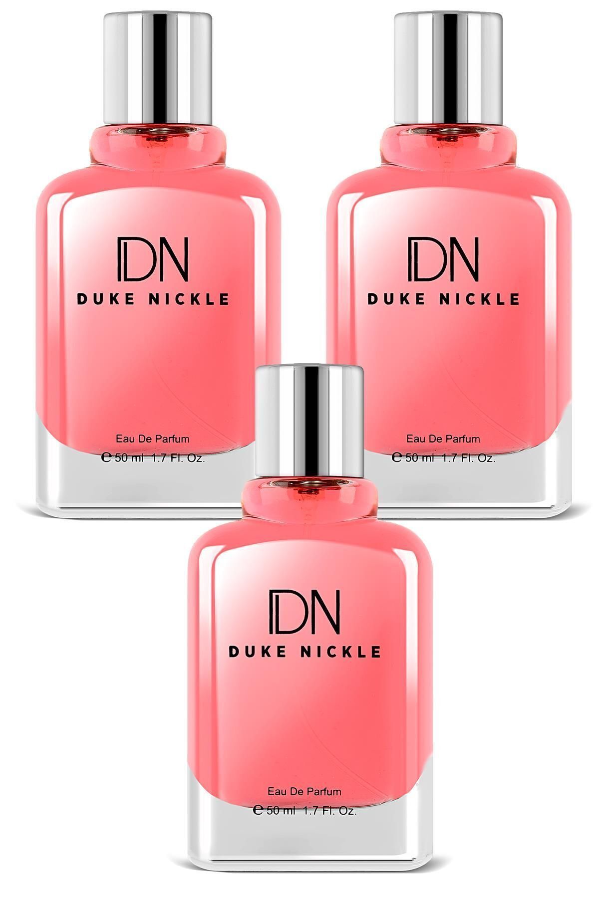 ست عطر زنانه ۳ تایی - عطر میوه‌ای و گل‌دار پودری ملایم و ماندگار ۵۰ میلی‌لیتر EDP برند duke nickle