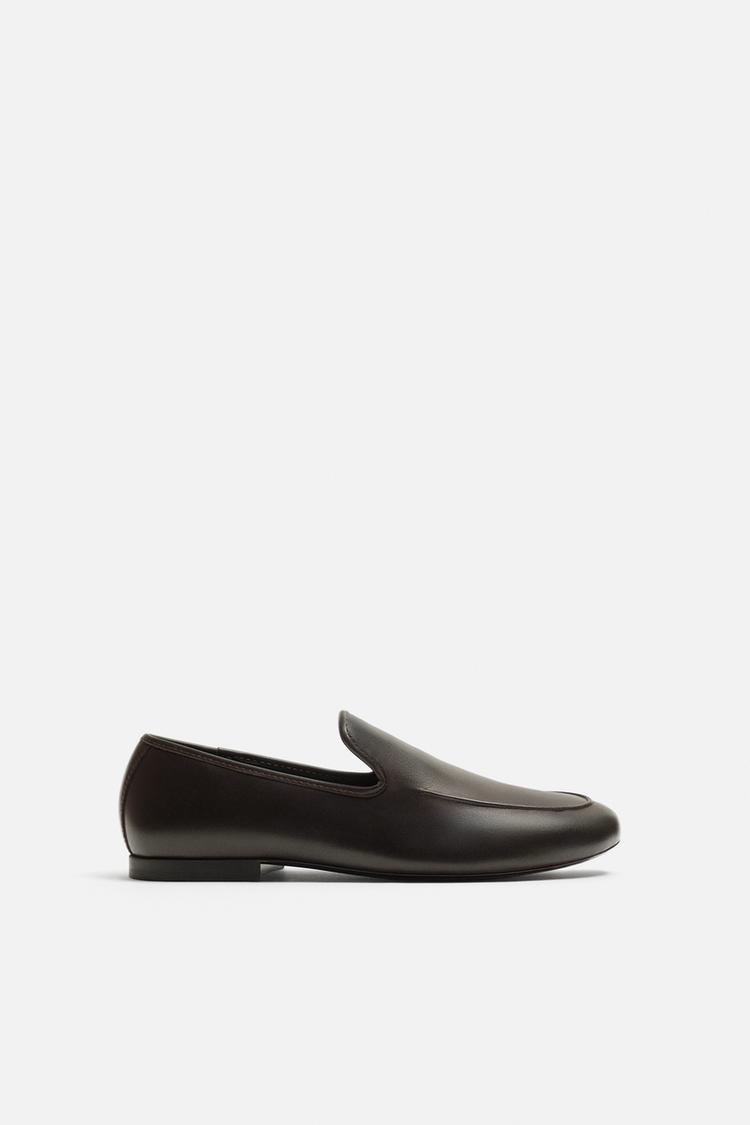 کفش لوفر چرمی برند Zara