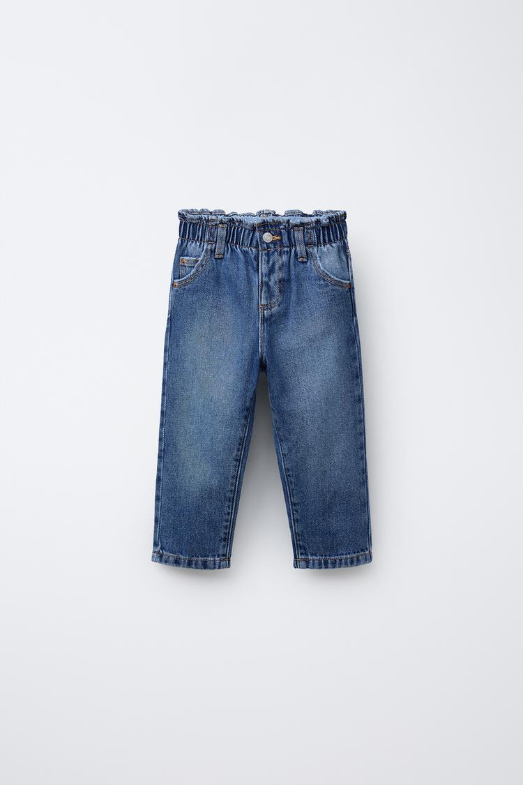 شلوار جین کاغذی جیبی برند Zara