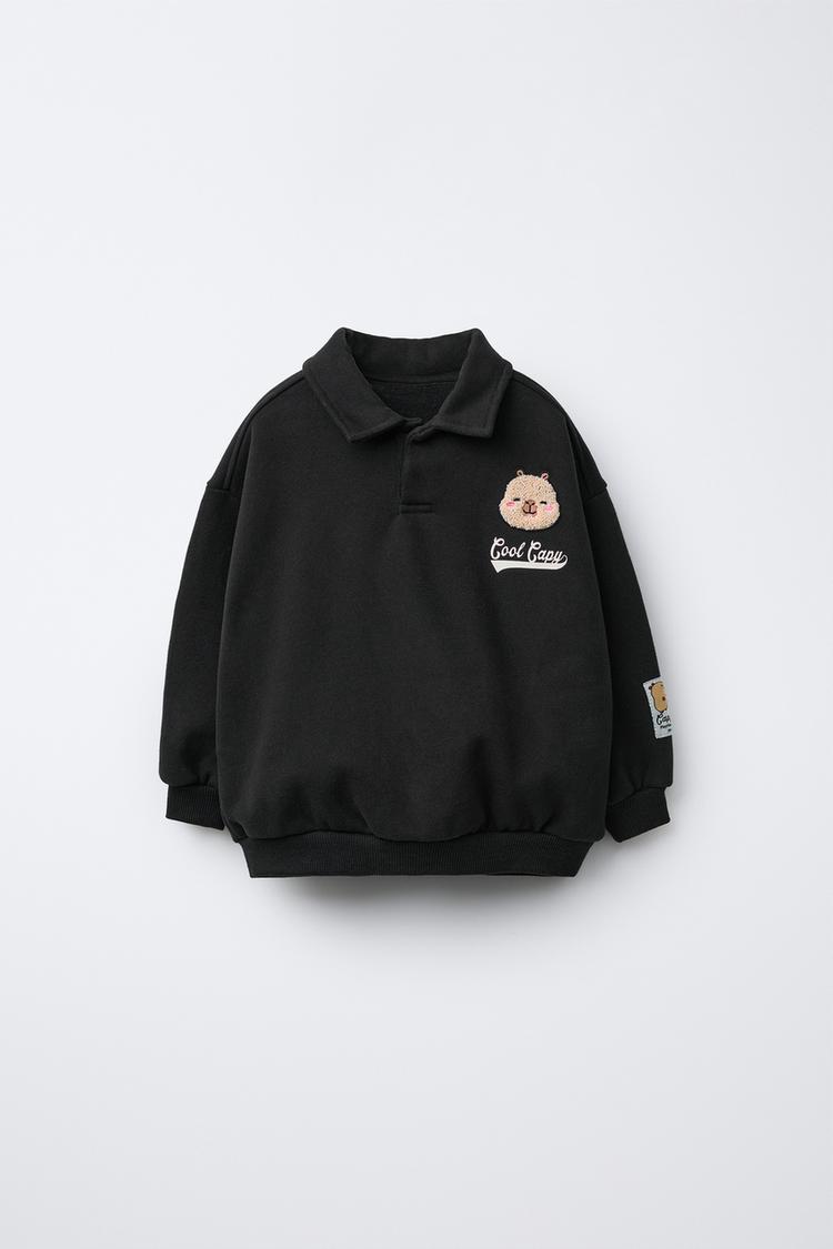 تی‌شرت پلی‌استر برند یاما با طرح کاپیبارا کاپی‌فان برند Zara