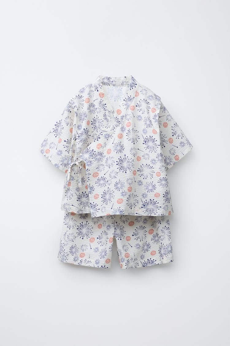 ست کیمونو و برمودا طرح‌دار ۲-۶ سال برند Zara