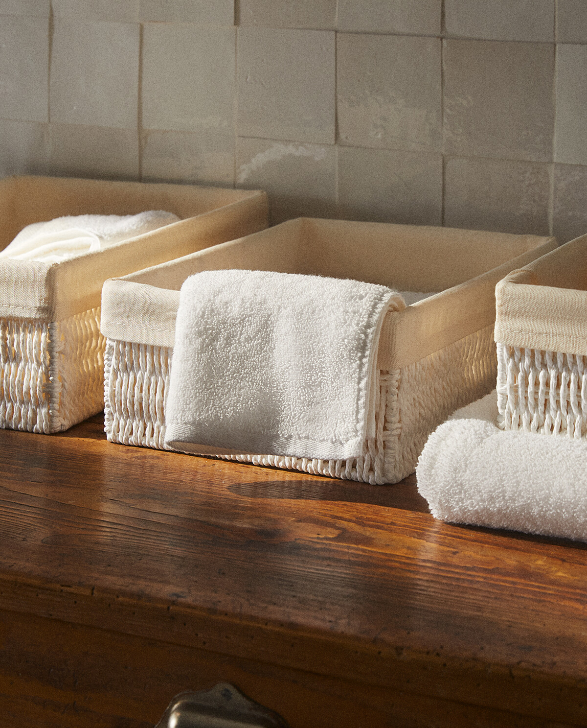 سبد داخلی مستطیلی پارچه‌ای برند ZaraHome 3758868