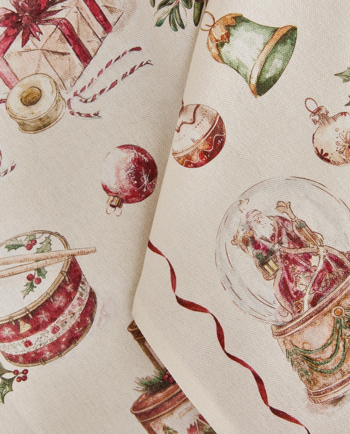 دستمال سفره کتان با طرح کریسمس (بسته ۲ عددی) برند ZaraHome 2072072049