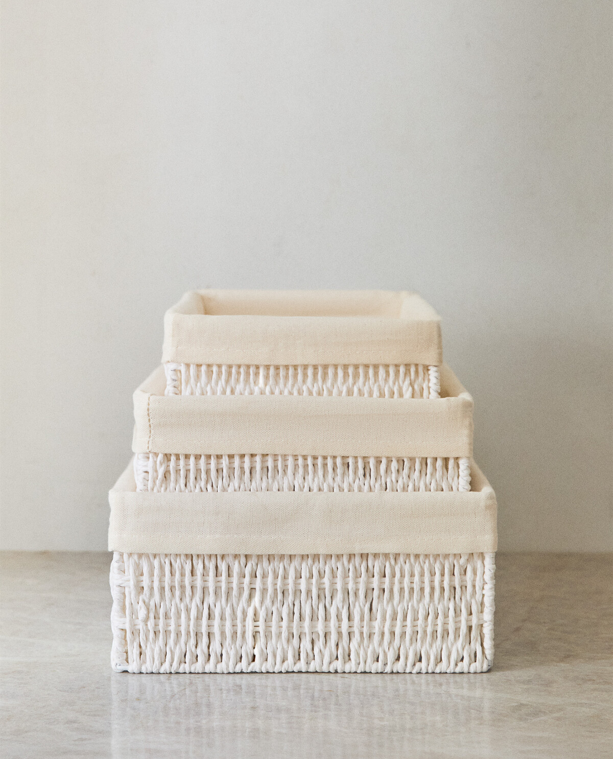 سبد داخلی مستطیلی پارچه‌ای برند ZaraHome 1340345572